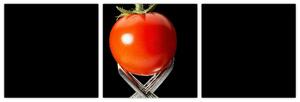 Obraz - paradajka s vidličkami (Obraz 90x30cm)