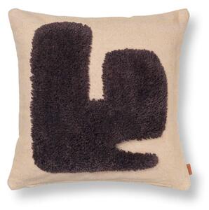 Ferm Living Vankúš Lay Cushion, Sand/Dark Brown