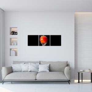 Obraz - paradajka s vidličkami (Obraz 90x30cm)