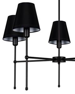 Luster na tyči MADELA 5xE14/40W/230V čierna