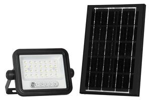 LED stmievateľný solárny reflektor LED/50W/3,2V IP65 3800 mAh čierny + diaľkové ovládanie