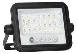 LED stmievateľný solárny reflektor LED/50W/3,2V IP65 3800 mAh čierny + diaľkové ovládanie