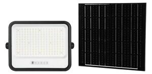 Stmievateľný LED solárny reflektor LED/400W/3,2V IP65 20000 mAh čierny + diaľkové ovládanie