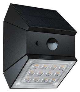 LED nástenné solárne svietidlo so senzorom LED/2,5W/3,7V IP65 1200 mAh čierne