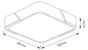 Brilagi - LED stropné svietidlo PILANA LED/24W/230V dub/čierna 32x32 cm