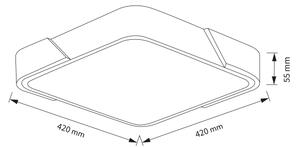Brilagi - LED stmievateľné svietidlo PILANA LED/48W/230V dub/čierna 42x42 cm + DO