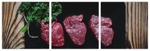 Obraz - steaky (Obraz 90x30cm)