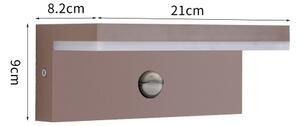 Brilagi-LED Vonkajšie nástenné svietidlo so senzorom TESSI LED/10W/230V hnedé IP54