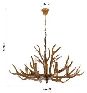 Brilagi - Luster na reťazi DEER 6xE14/10W/230V priemer 102 cm parožie
