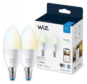 SADA 2x LED Stmievateľná žiarovka C37 E14/4,9W/230V 2700-6500K CRI 90 Wi-Fi - WiZ