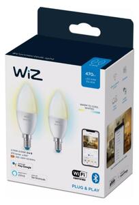 SADA 2x LED Stmievateľná žiarovka C37 E14/4,9W/230V 2700-6500K CRI 90 Wi-Fi - WiZ