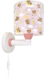 Dalber 41579S - Detské nástenné svietidlo BABY TEDDY 1xE27/15W/230V ružové