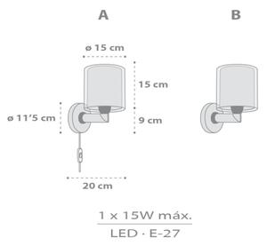 Dalber 41769E - Detská nástenná lampa KAWAII FRIENDS 1xE27/15W/230V šedá