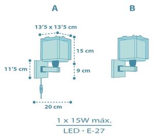 Dalber 63459 - Detská nástenná lampa BABY DINOS 1xE27/15W/230V pestrofarebná