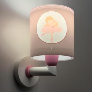 Dalber 60919 - Detská nástenná lampa PRINCESS DANCE 1xE27/15W/230V ružová