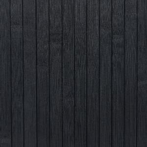 Úložný kôš čierny bambusové drevo s vekom kôš na bielizeň boho dizajn doplnky do domácnosti