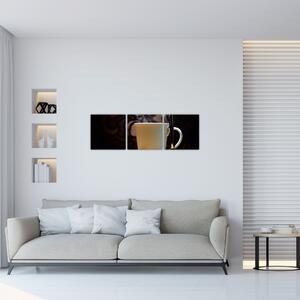 Obraz do kuchyne - šálku s kávou (Obraz 90x30cm)
