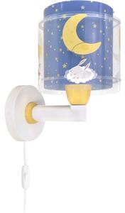Dalber 76639 - Detská nástenná lampa MOON DREAMS 1xE27/15W/230V modrá