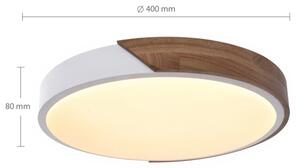 Brilagi - stmievateľné LED svietidlo PILANA LED/48W/230V dub/biela, priemer 40 cm + diaľkové ovládanie