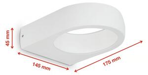 Telefunken 320206TF - LED Vonkajšie nástenné svietidlo LED/7,5W/230V IP44 biela