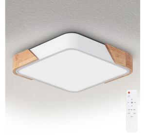 Brilagi - stmievateľné LED svietidlo PILANA LED/48W/230V dub/biela 42x42 cm + diaľkový ovládač