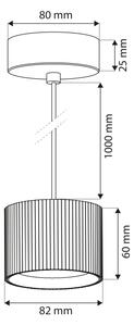 Brilagi - LED Závesné svietidlo na lanku STRIPY 1xGX53/15W/230V biela