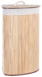 Úložný kôš svetlé bambusové drevo s vekom kôš na bielizeň boho dizajn doplnky do domácnosti