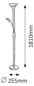 Brilagi - Stmievateľná stojacia lampa SCARLETT 1xR7s/230W/230V + 1xG9/40W bronzová