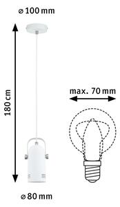 Paulmann 79767 - LED RGBW 1xE27/9W Závesný luster na lanku LAVEA 230V biela