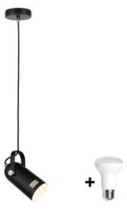 Paulmann 79766 - LED 1xE27/8W Závesné svietidlo na lanku LAVEA 230V čierne
