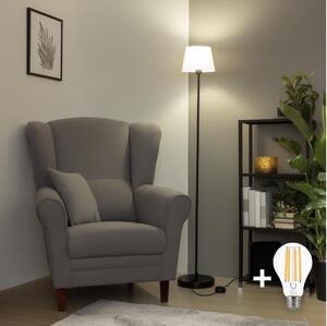 Brilagi - LED stojacia lampa CERIA 1xE27/40W/230V pr. 20,5 cm biela/čierna