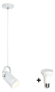 Paulmann 79767 - LED 1xE27/8W Luster na lankách LAVEA 230V biela