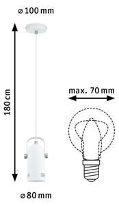 Paulmann 79767 - LED 1xE27/8W Luster na lankách LAVEA 230V biela