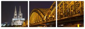 Obraz osvetleného mosta (Obraz 90x30cm)