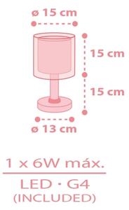 Dalber 41761S - LED detská lampička KAWAII FRIENDS 1xG4/4W/230V ružová