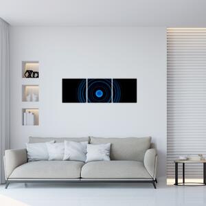 Modré kruhy - obraz (Obraz 90x30cm)