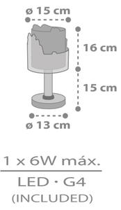 Dalber 76301 - LED detská lampička SNOOPY 1xG4/4W/230V biela/červená