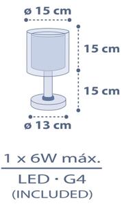 Dalber 76631 - LED detská lampička MOON DREAMS 1xG4/4W/230V modrá