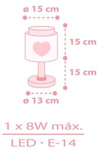 Dalber 76011NS - LED Detská lampička BABY DREAMS 1xG4/4W/230V ružová