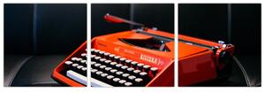 Obraz červeného písacieho stroja (Obraz 90x30cm)