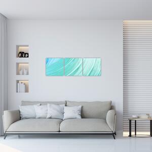 Zelenomodrý abstraktný obraz (Obraz 90x30cm)