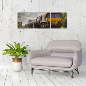Obraz - idúci vlak (Obraz 90x30cm)