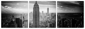 Čiernobiely obraz mesta - New York (Obraz 90x30cm)