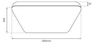 LED stropné svietidlo NEMO LED/11W/230V 26x26 cm lesklý chróm