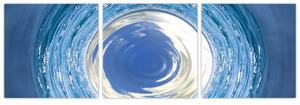 Moderný obraz - modrá abstrakcie (Obraz 90x30cm)