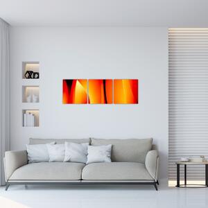Oranžový abstraktný obraz (Obraz 90x30cm)