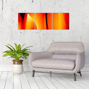 Oranžový abstraktný obraz (Obraz 90x30cm)