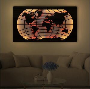 Li-Go 4709/DUB2 - LED RGBW nástenná dekorácia LED/24W/230V 125x74 cm dubová + diaľkový ovládač
