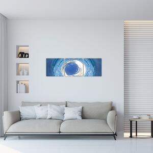 Moderný obraz - modrá abstrakcie (Obraz 90x30cm)