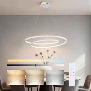 Brilagi-LED Stlmiteľný luster na lankách TWISTER LED/75W/230V pr. 70 cm biela + diaľkový ovládač